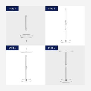 Table à boissons en acrylique pour petits espaces, table d'appoint pour le salon - Product Image 3