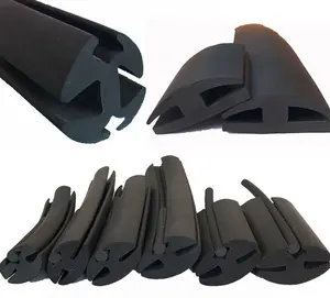 Produsen menyediakan Strip penyegelan EPDM untuk kaca depan mobil, dengan sisipan kaca berbentuk tiga H