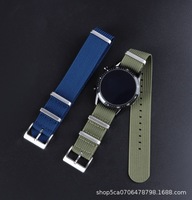 Bracelet de montre connectée classique en nylon YH 20mm 22mm Marron Beige Anthracite Bleu Jaune Foncé Marron Olive Kaki Extérieur OEM Réglable