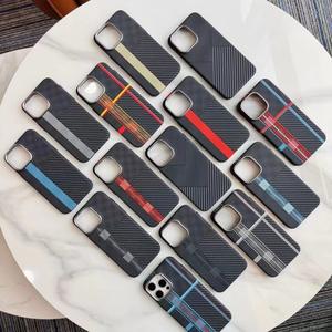 เคสโทรศัพท์แม่เหล็กพร้อมกรอบกล้องโลหะ รองรับการชาร์จไร้สาย เคสโทรศัพท์ลายคาร์บอนไฟเบอร์ สำหรับ <span class=keywords><strong>iPhone</strong></span> 17 Pro Max 16 15 - Product Image 3