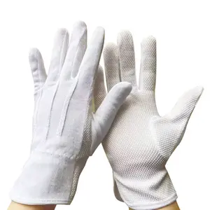 Weiße Baumwoll band handschuhe für Kinder 100% Schmuck reinigungs inspektion Formale Nylon-Baumwoll handschuhe aus Baumwolle