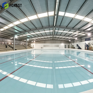 Complejo de Piscinas de Acero Estructural a Prueba de Terremotos, Instalación Deportiva Acuática Interior de Techo Transparente - Product Image 1