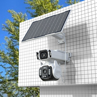 Caméra de sécurité dôme OEM 4G LTE 4MP CMOS avec panoramique/inclinaison, audio bidirectionnel, suivi de mouvement humain, vision nocturne couleur et carte SD intégrée