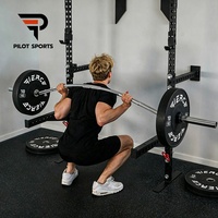 PILOTSPORTS Barre de squat incurvée Buffalo en acier allié, barre de musculation, capacité de 1500 lb pour haltérophilie, squat, développé couché, OEM