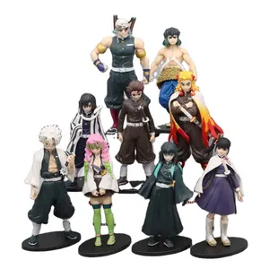 Figurines de démon Slayer japonais, lot de 9 pièces de 17cm, décoratifs, d'action, vente en gros - Product Image 1