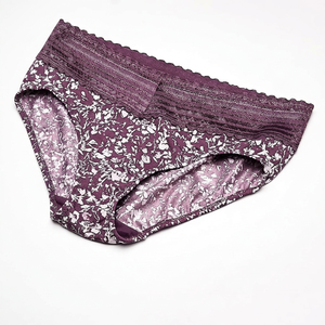 Culottes sexy en dentelle personnalisées pour adolescentes, motif floral, taille mi-haute, sans couture, lot de 2 pour un confort ultime et une tenue invisible - Product Image 1