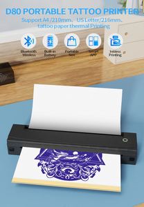 Impresora Profesional de Plantillas Térmicas para Tatuajes D80, Inalámbrica, Bluetooth, Portátil, Disponible para Estudios - Product Image 5