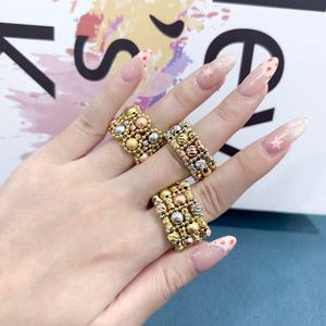 JXX Fashion - Juego de Anillo y Brazalete de Latón de Dos Tonos para Mujer, Chapado en Oro de 24K, Joyería para Boda, Compromiso o Fiesta - Product Image 6