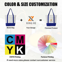 Sac fourre-tout en coton réutilisable et écologique XingHe avec logo personnalisé pour les courses, la promotion quotidienne et les cadeaux promotionnels