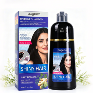 Shampoo colorant capillaire Augeas Plant, coloration noire rapide, couvre les <span class=keywords><strong>cheveux</strong></span> gris et blancs - Product Image 1