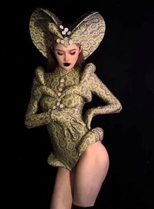 <span class=keywords><strong>Disfraz</strong></span> de Halloween de una pieza de poliéster de alto rendimiento para <span class=keywords><strong>mujer</strong></span>, modelo Alien Snake Medusa, de corte alto, para adultos, para baile de salón - Product Image 4
