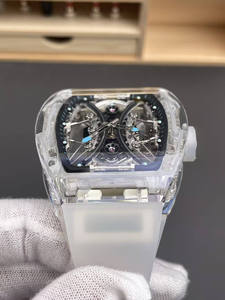 Montre haut de gamme 2026, boîtier transparent en cristal blanc, mouvement mécanique automatique, étanche, pour homme - Product Image 5