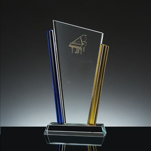 Placa de Cristal Personalizada con Impresión UV, Trofeo en Blanco para Premios de Cine y Televisión, Personajes Azules y Amarillos, DT-R195, Venta al Por Mayor - Product Image 5