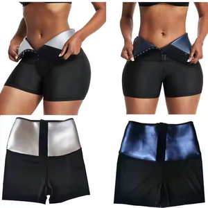 Sauna pour femmes Sweat Shapewear Perte <span class=keywords><strong>de</strong></span> poids pour femmes Shorts amincissants Pantalons Taille haute Ventre Taille Formateur Shorts Body Shaper - Product Image 3