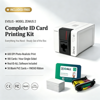 Imprimante de cartes d'identité recto simple Evolis Zenius 2, imprimante de badges PVC CR80 pour l'impression de cartes d'employé, d'étudiant et de carte de membre