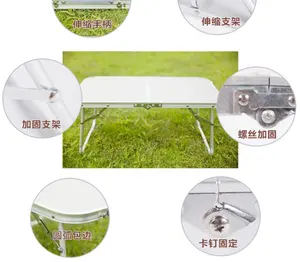 Linyi pequeña mesa de camping portátil de aluminio inteligente para exteriores con Home Bar