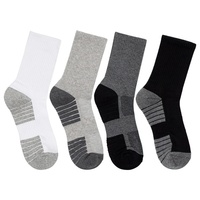 Chaussettes de sport en coton peigné avec logo personnalisé, fabrication OEM ODM directe d'usine, chaussettes respirantes à hauteur moyenne, couleur et emballage personnalisés, vente en gros
