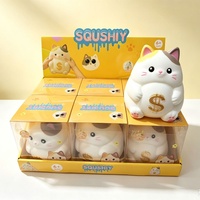 Jouet Squishy Géant Chat Porte-Bonheur Ultra-doux en TPR, Réaliste, Emballage Boîte, Idéal pour Soulager le Stress - Produit Phare Transfrontalier
