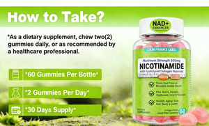 ปลุกความสดใสอ่อนเยาว์: วิตามินกัมมี่ NAD+ ต่อต้านริ้วรอย พร้อมนิโคตินาไมด์และคอลลาเจน เพื่อเพิ่มพลังชีวิต - Product Image 6