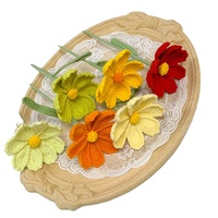 Bouquet tissé BH fait main au crochet en fil de laine artificiel, très écologique, décoration de bureau et de maison, tige unique tricotée