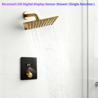 Nouvelle technologie : Douche commerciale encastrée avec LED, capteur numérique, thermostatique, mitigeur à jet unique, alimentation externe