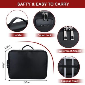 Bolsa de Almacenamiento de Documentos Impermeable y Resistente al Fuego OEM con Cierre de Cremallera, Certificación CE, Multifuncional para el Hogar y Viajes - Product Image 2