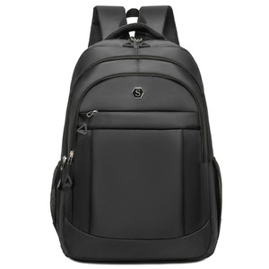 Stylish Large Capacity <b>Backpack</b> For Men Business Travel Laptop Bag <b>Waterproof</b> Solid Color 15 Inches - Product Image 5