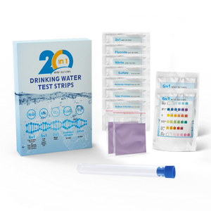 Kit <span class=keywords><strong>de</strong></span> test <span class=keywords><strong>de</strong></span> qualité <span class=keywords><strong>de</strong></span> <span class=keywords><strong>l</strong></span>'<span class=keywords><strong>eau</strong></span> potable 20 en 1 avec bandelettes-Vérifier les bactéries, le chlore, la <span class=keywords><strong>dureté</strong></span> pour un usage domestique - Product Image 3
