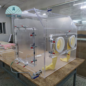 Boîte anti-poussière en acrylique, boîte à gants sous vide simple, boîte de travail sans poussière, opération d'isolation en laboratoire, boîte stérile d'usine - Product Image 1