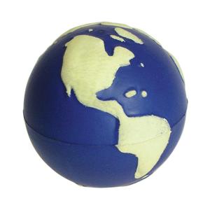 Balles anti-stress personnalisées en forme de <span class=keywords><strong>globe</strong></span> terrestre qui brillent dans le noir, avec logo publicitaire, en mousse PU, cadeau de bureau, nouveauté, mignonnes et amusantes - Product Image 1