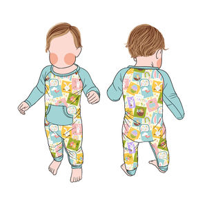 Tutina per Neonati con Zip a Maniche Lunghe, Pigiama Intero per Tutte le Stagioni, Abbigliamento per Gattonare - Product Image 4