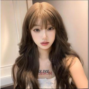 HengJi – perruque longue bouclée avec frange latérale, en fibre Kanekalon, ligne de cheveux naturelle, perruque complète pour style Lolita - Product Image 4