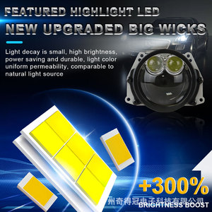 QideWin K205 Automotive <b>Led</b> <b>Headlights</b> D2S 30000 Lm High Power Dual Beam With Laser Lens For General Cars - Product Image 3