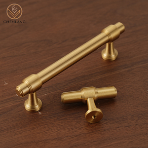 CHENLANG Solid Brass Cabinet Pull Handle Satin Finish Adjustable Furniture <strong>Knobs</strong> <strong>for</strong> Kitchen Wardrobe <strong>Dresser</strong> Drawer - Product Image 3