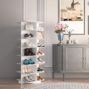 7-Tier xoay Giày giá tháp 360 <span class=keywords><strong>4</strong></span> lưới cho mỗi lớp vuông nhựa giày lưu trữ <span class=keywords><strong>Organizer</strong></span> cho 28 Cặp Giày túi xách và các công cụ - Product Image 5