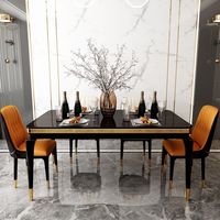 Ensemble de table à manger rectangulaire de haute qualité avec longue banquette, 4/6/8/10 chaises, meubles, ensemble de table à manger de luxe