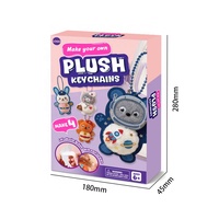 Kit de loisirs créatifs pour porte-clés et breloques animales en feutre avec pompons moelleux, motifs animaux, vente en gros pour cadeaux de fête