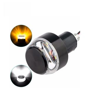 Cache-phare de guidon de moto LED PAR, feu de position latéral ambre/blanc, interrupteur de poignée 12V 22mm, modèle U8, position gauche/droite/avant - Product Image 2