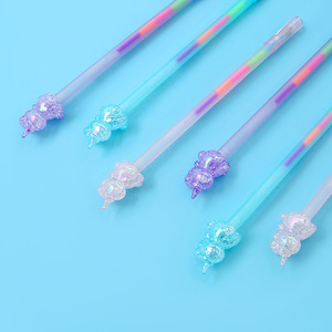 Penne Gel Creative con Testa di Cristallo Laser Colorata a Forma di <span class=keywords><strong>Unicorno</strong></span>, Penne Gel per Studenti e Ufficio - Product Image 5