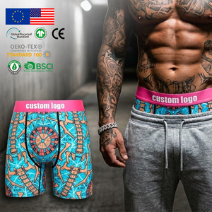 Sous-vêtements pour hommes anti-odeur, impression graphique squelettique, modal et élasthanne, respirant, séchage rapide, boxer, short, trunks, approvisionnement en vrac OEM - Product Image 1