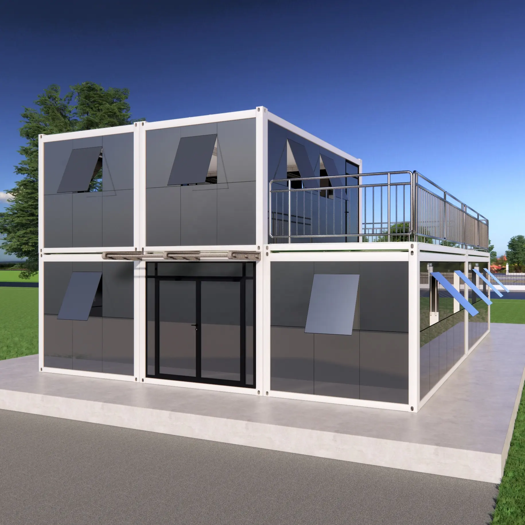 Tiny container house flat pack prefabricated homes with eco friendly comfortable wood cabin