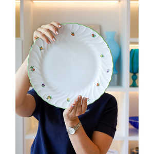 Richard Ginori Ancona 12-Piece Luxury Dinnerware <b>Set</b> Embossed Gold Eden Decoration <b>Melamine</b> Cup Kit for Hotels - Product Image 5