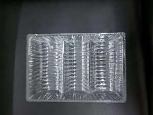 Plateau <span class=keywords><strong>de</strong></span> service à 3 compartiments <span class=keywords><strong>de</strong></span> style buffet, utilisation commerciale, <span class=keywords><strong>plat</strong></span> transparent <span class=keywords><strong>pour</strong></span> bar à salades, condiments et accompagnements, facile à nettoyer et à empiler - Product Image 3