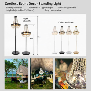 Lampe sur pied sans fil rechargeable de style européen moderne, réglable en hauteur, pour intérieur/extérieur, ou éclairage décoratif pour restaurants et mariages - Product Image 4