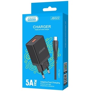 JOKADE <b>USB</b> Type <b>C</b> Charger 5V 5A Fast <b>Charging</b> Black <b>Plug</b> Adapter for Phone Tablet - Product Image 4