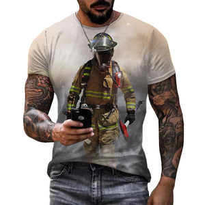 Nueva Camiseta con Estampado 3D de Bombero Americano para <span class=keywords><strong>Hombre</strong></span>, Moda de Verano, <span class=keywords><strong>Talla</strong></span> <span class=keywords><strong>Grande</strong></span>, Estampado Completo, Camiseta para <span class=keywords><strong>Hombre</strong></span> - Product Image 4