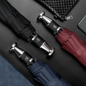Rolls-Royce <b>Automatic</b> Folding <b>Umbrella</b> Black Burgundy Navy Blue Auto Open Button Business Gift <b>Umbrella</b> Fiber Ribs 440g - Product Image 1