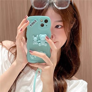 3D cartone animato orso coniglio cassa del telefono delle ragazze <span class=keywords><strong>Cover</strong></span> del telefono di colore puro <span class=keywords><strong>Cover</strong></span> per <span class=keywords><strong>iPhone</strong></span> 15 Plus 14 13 12 <span class=keywords><strong>11</strong></span> - Product Image 2