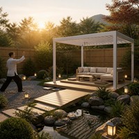 Auvent d'extérieur, Gazebo de camping, Petit pavillon, Auvent en aluminium 10x10ft, Pergola, Treillis, Tente dôme, Abri de jardin, Couverture de passerelle, Véranda