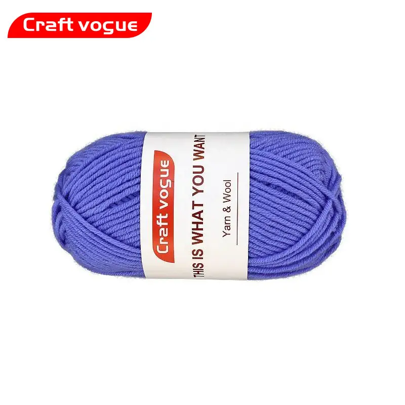 Craft Vogue campioni di filati gratuiti 4ply 5 ply 50g 100g filo di filato di cotone per maglieria tinto all'uncinetto per filati per maglieria a mano